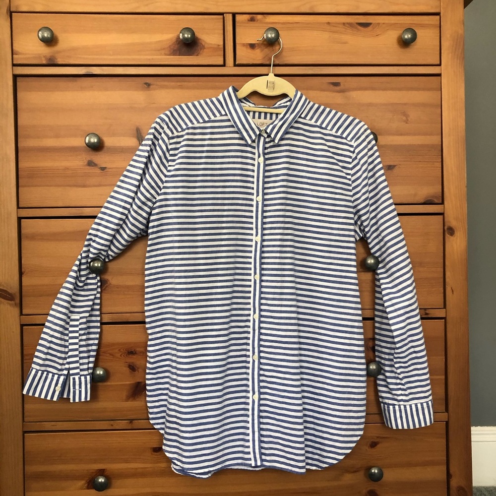 Women’s button down shirt, Loft, sz. L